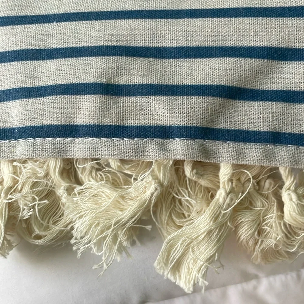 Boho shower curtain with tassels